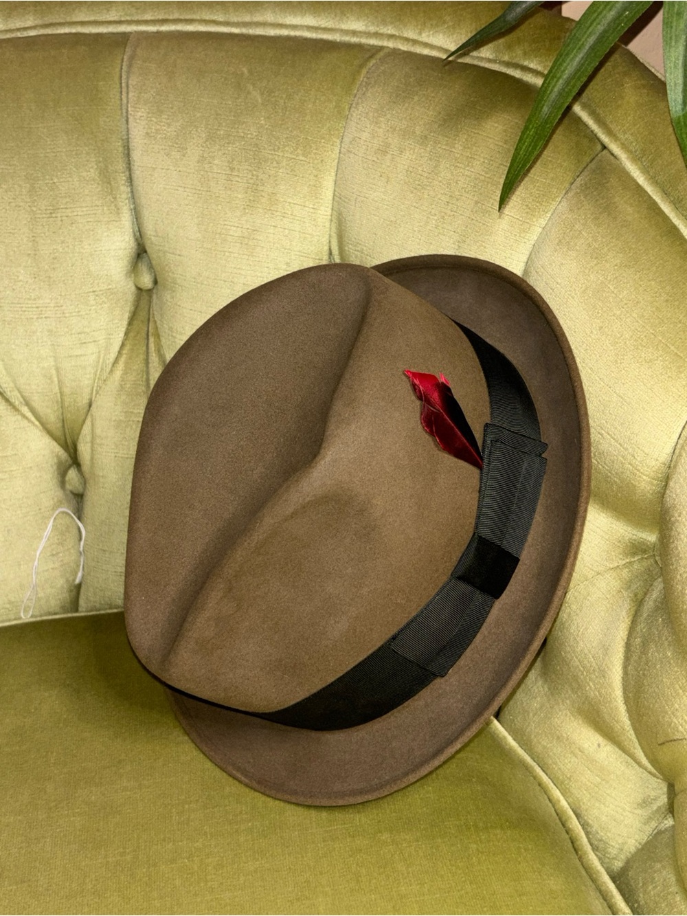 Dobbs Fifth Avenue Vintage Mens Mink Brown Hat 100% Wool 7 1/4 - Picture 4 of 9